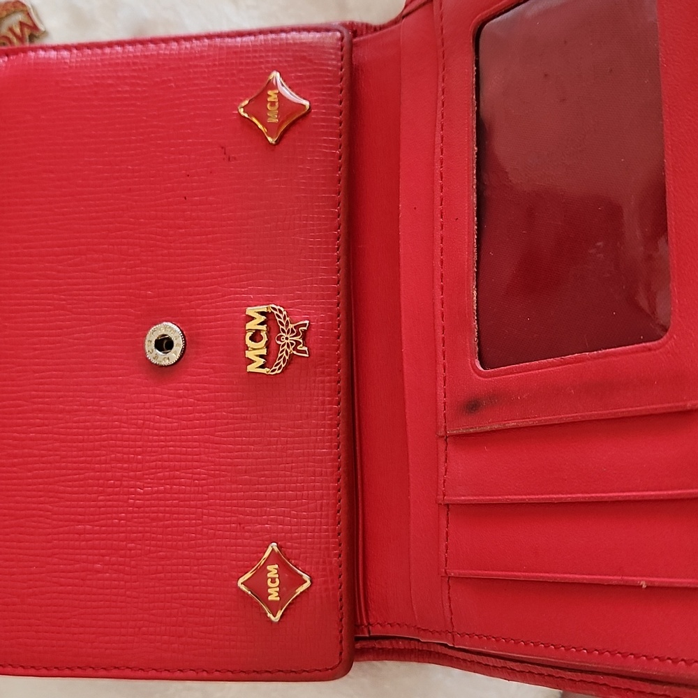 MCM Red Leather Wallet - Picture 5 of 10